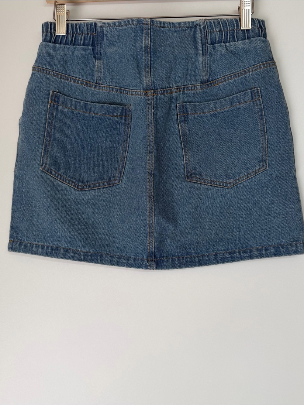 Lelis Women's Denim Mini Skirt with front zipper - Picture 4 of 5
